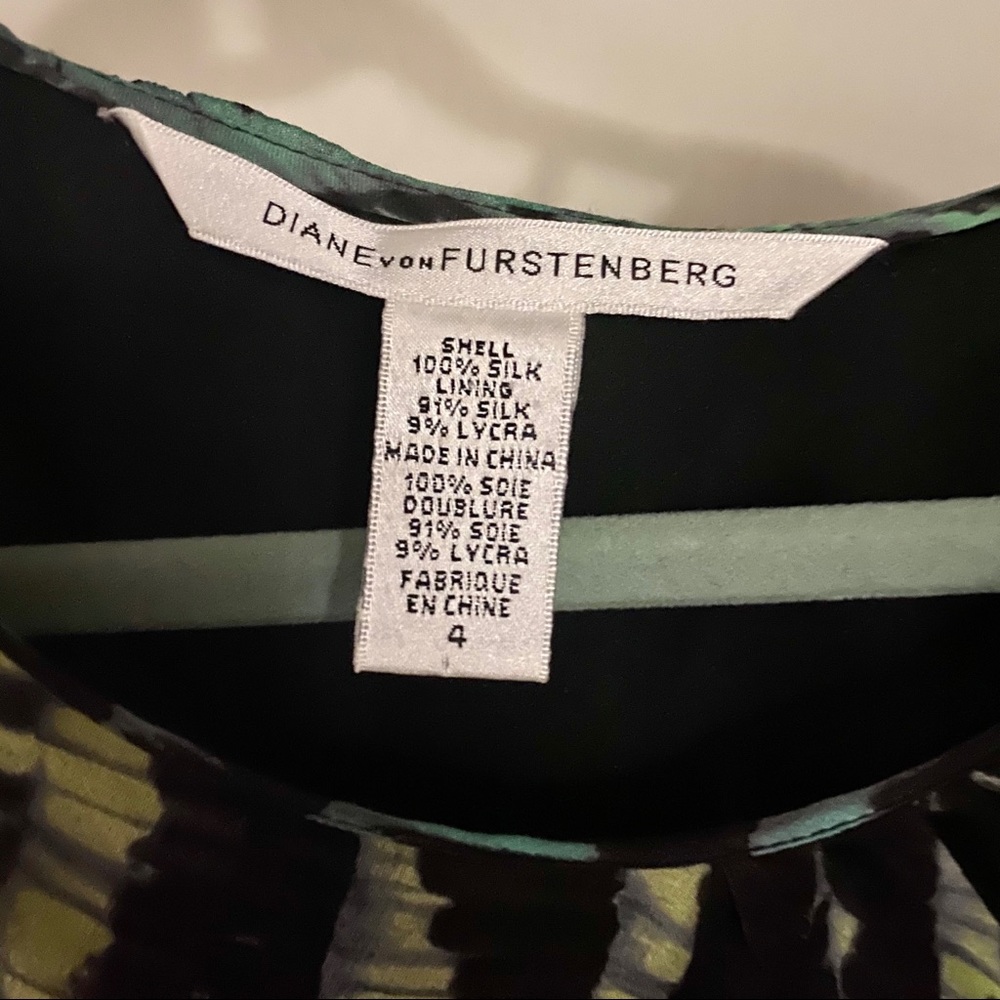 DVF | Erosa Silk Ruched dress size 4 Animal Print - Picture 6 of 11